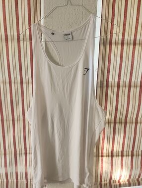 Gymshark White Men's Training Stringer Tank